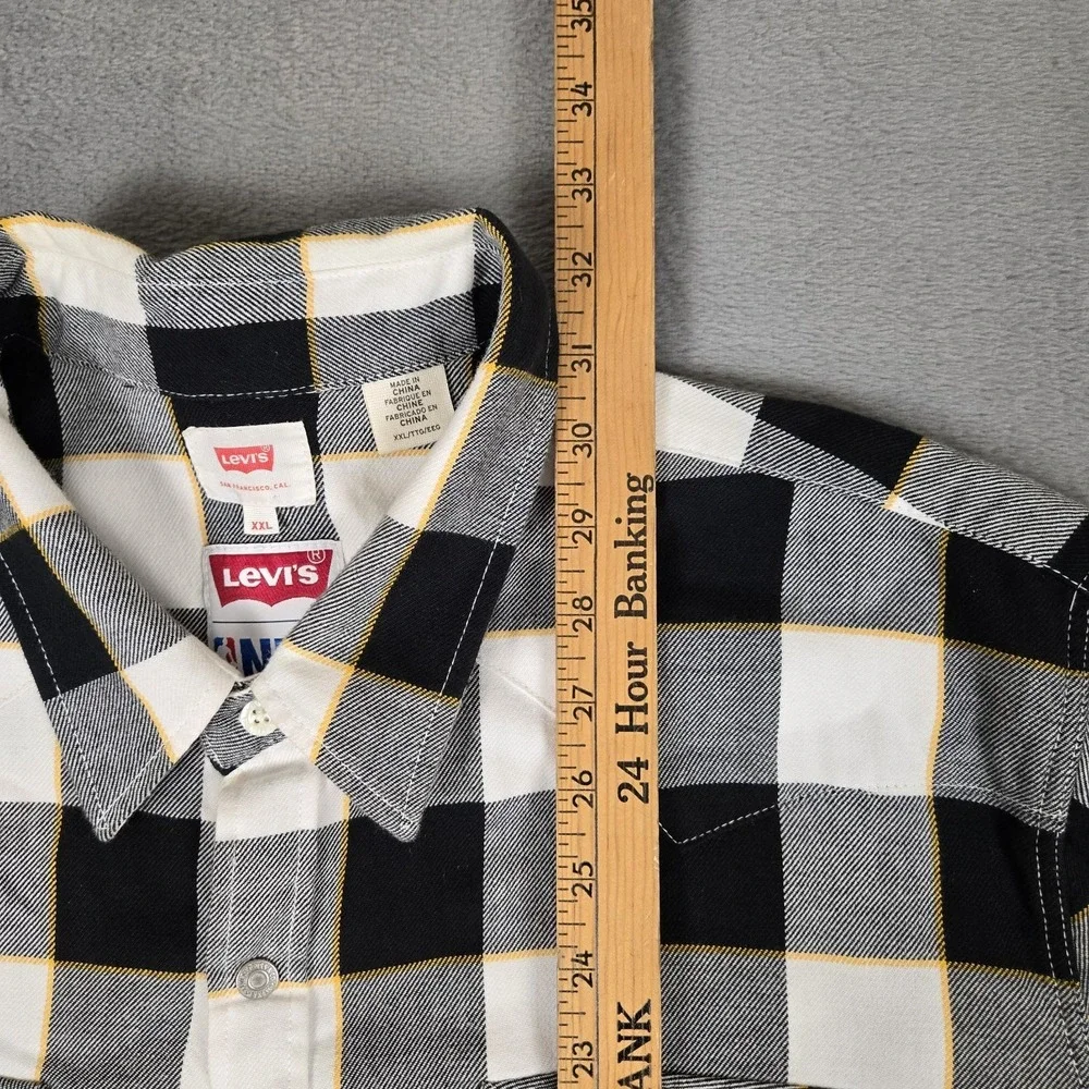Levis X NBA Shirt Mens 2XL Los Angeles Lakers Long Sleeve Button Up Flannel Snap